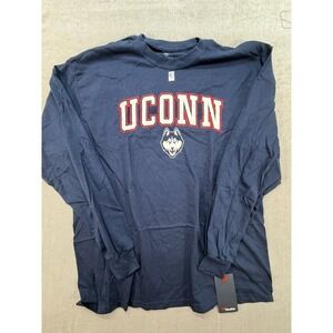 NWT UCONN Huskies ncaa Long‎ Sleeve Shirt Blue Size XL Top of the World